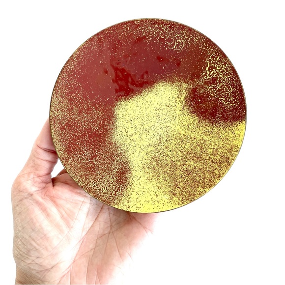 Vintage Enamelled Copper Trinket Dish - Picture 5 of 14